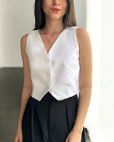 Chaleco Olivia blanco